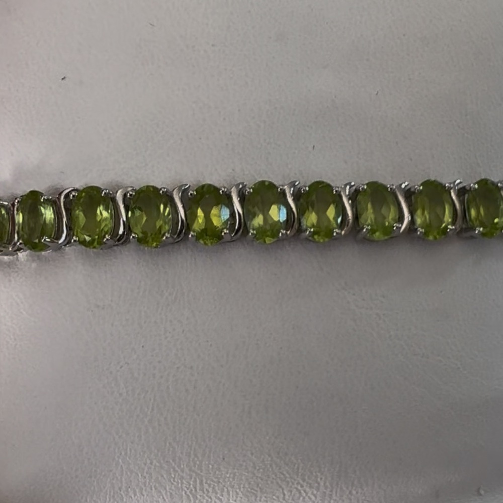 925 Peridot Tennis Bracelet - Picture 5 of 8